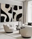 Kyakkyawan Zane na Abstract don Zane Gida (36x48, 2-in-1) - 1