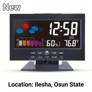 CL Table Digital Clock - Weather & Temperature Display