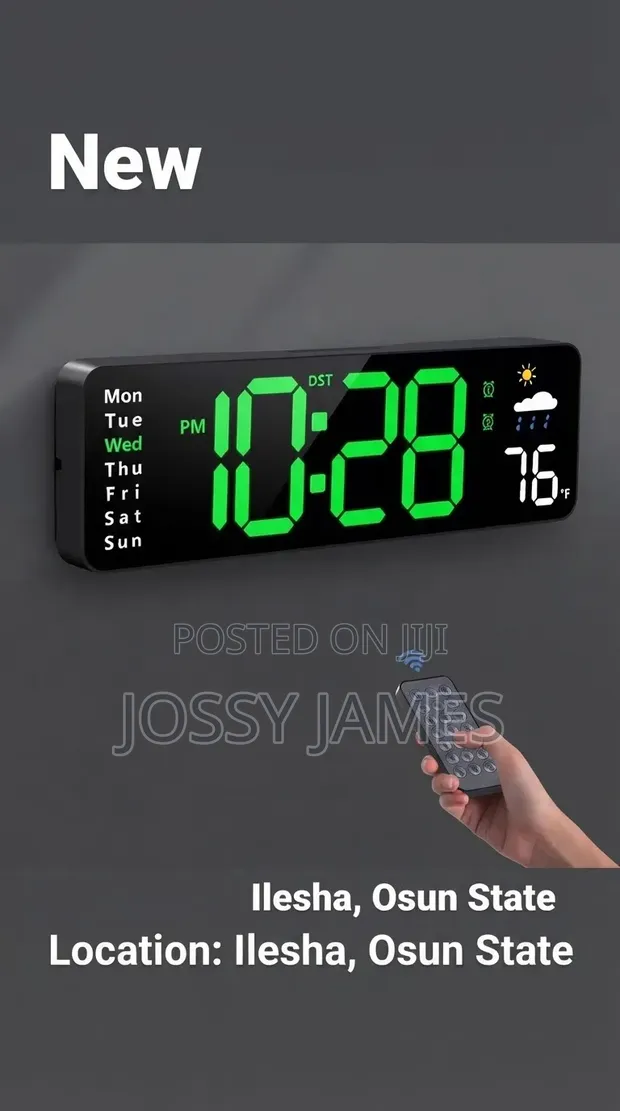 Brand New Wall Clock with Remote Control - 1