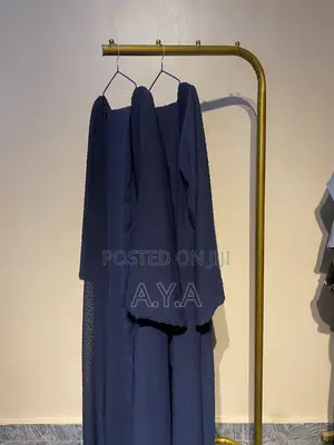 Coscos Chiffon Dress - Navy Blue