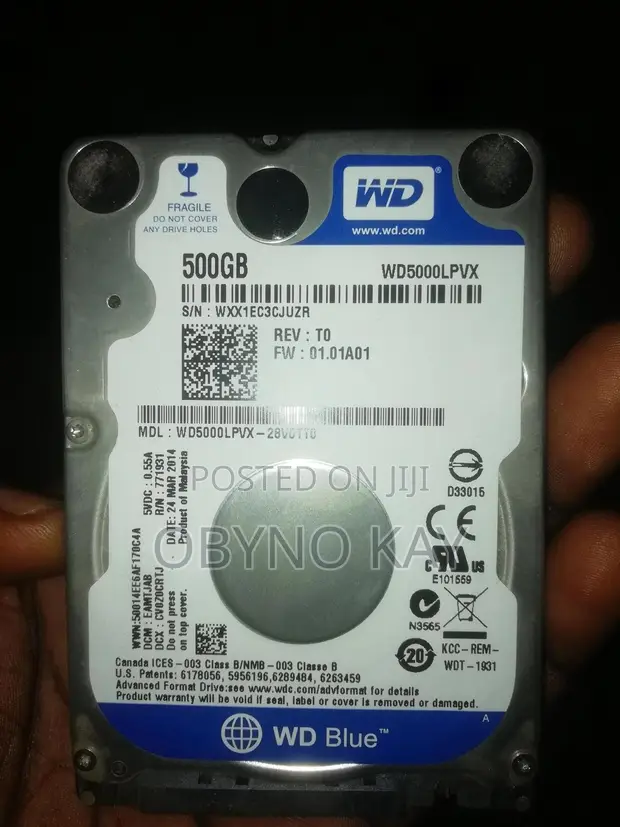 WD External Hard Drive 500GB Used - 1