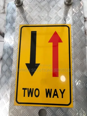 Double-Direction Traffic Road Sign