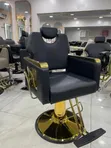 Kujerar Barber Mai Kyau - Baƙar fata, Tsarin Zinariya - 1
