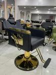Kujerar Barber Mai Kyau - Baƙar fata, Tsarin Zinariya - 3