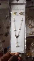 Necklace and Earring Set - Silver/Gold - 1