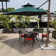 Solid Outdoor Umbrella with Lights - 1