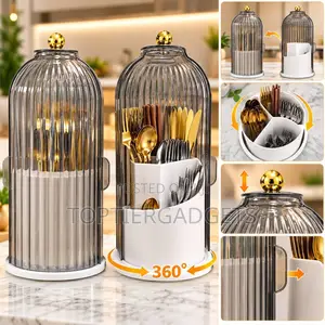 Open/Close Rotating Cutlery Rack