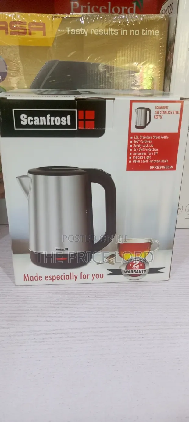 Scanfrost 2.0L Stainless Steel Corded Electric Kettle - 1