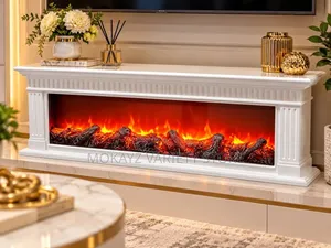 Vintage LED Fireplace - Antique Style, Remote Control, Color Changing