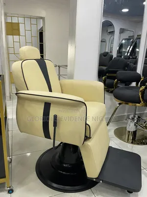 Salon Barber Chair 8809 - Cream Leatherette