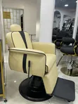 Salon Barber Chair 8809 - Cream Leatherette - 1