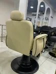 Salon Barber Chair 8809 - Cream Leatherette - 2