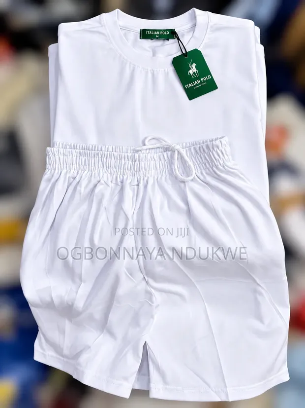 NYSC Polo Shirt & Shorts - White Cotton - 1