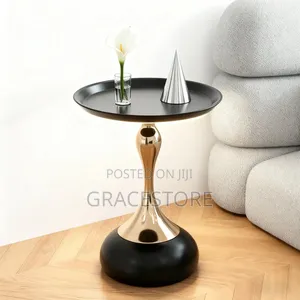 Modern Round Side Stool Mai Kafa Zinariya