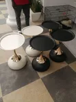 Modern Round Side Stool Mai Kafa Zinariya - 2