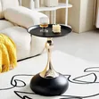 Modern Round Side Stool Mai Kafa Zinariya - 3