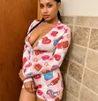 Women's Fitted Romper - Playful Print - 2