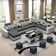 Luxury U-Shaped Fabric Sofa - Sabon Kayayyaki - 2