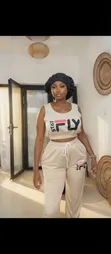 Women's Two-Piece Athleisure Set - Beige - 2