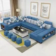 Luxury U-Shaped Sofa with Ottoman - Brand New - 2