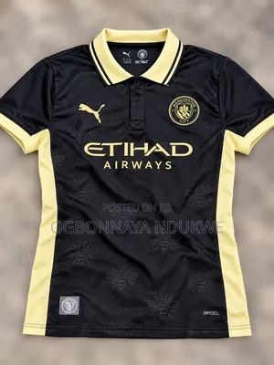 Manchester City Polo Jersey - Black/Gold