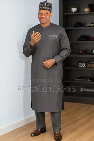 Wool & Co Men's Classic Kaftan - 2 Shades of Gray