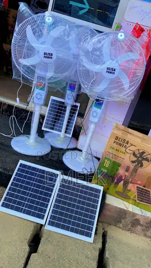 Olisa Power Solar Bluetooth Fan with Radio & Light
