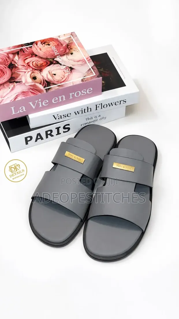 New Look Unisex Leather Slippers - 1