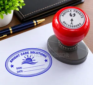 Blue Oval Company Stamp don Amfani da Ofis