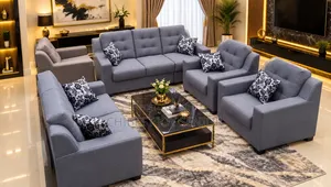 Complete 7-Seater Fabric Sofa Set - Brand New