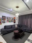Setti na L-Shape Sofa, Labule, Tabarma, da Taburorin Tsakiya & Gefe - 1