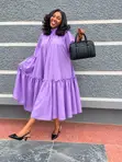 Sabon Lilac Silk Maxi Dress - 1