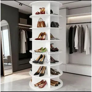 Premium 7-Tier 360° Rotating Shoe & Handbag Rack