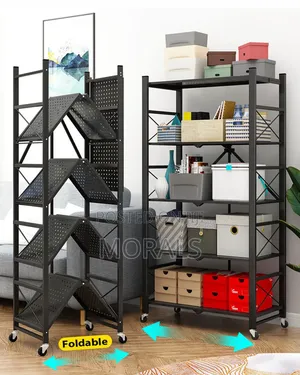Premium Foldable Multi-Tier Storage Rack with Wheels