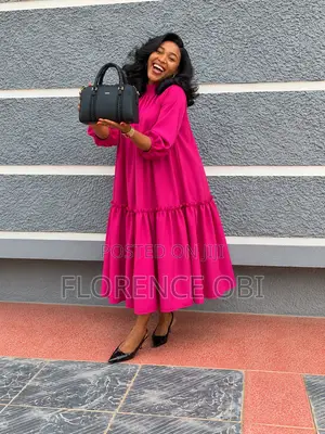 Pink Silk Maxi Dress by Florence