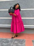 Pink Silk Maxi Dress by Florence - 1
