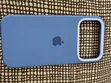 Blue Silicone iPhone Case tare da Apple Logo & Kariyar Kamara - 1