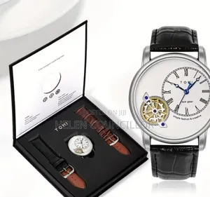Tomi Face Gear Luxury Watch - Hannun Hannu Deri Biyu