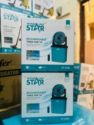 Winning Star Rechargeable Table Mist Fan with Remote