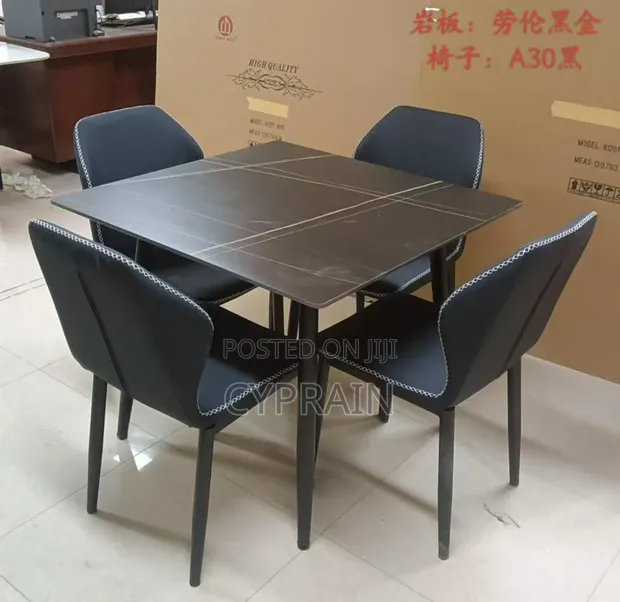 Imported Marble Dining Set with 4 Chairs - 1