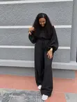Black Linen Two-Piece Set - 3
