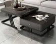 Modern Ceramic Top Center Table - Glossy Silver - 1