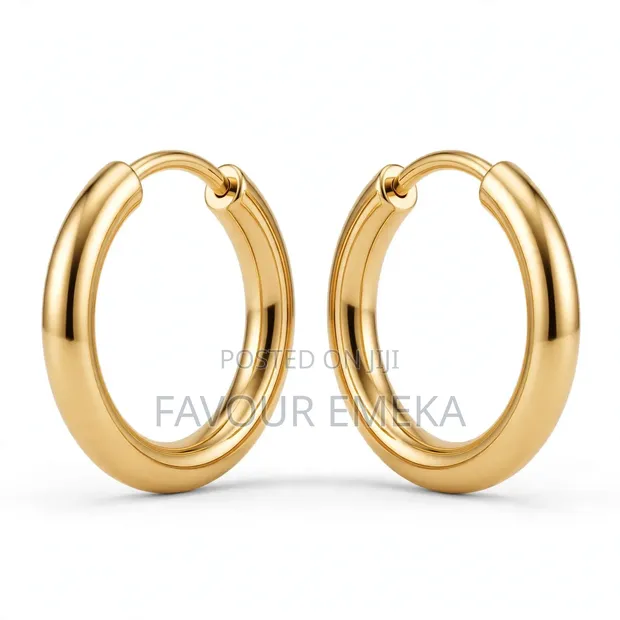 Non-Tarnish Gold Earrings - 1