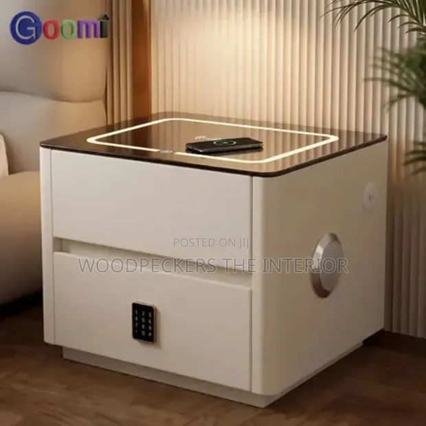 Smart Bedside Table with Digital Security Safe - 1