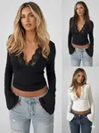 Basic Ladies Tops - Long & Short Sleeve - 3