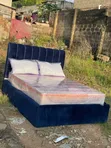 Navy Blue Bed Frame - 4.5 x 6 ft - 1
