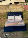 Navy Blue Bed Frame - 4.5 x 6 ft - 3