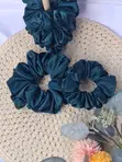 Stylish Satin Scrunchies - Assorted Colors & Sizes - 1