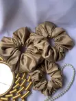 Stylish Satin Scrunchies - Assorted Colors & Sizes - 3