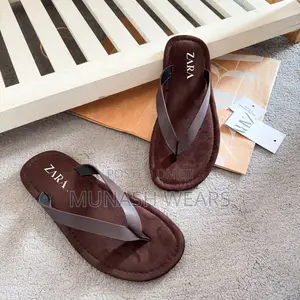 Zara Leather Slip-On Slippers 40-46